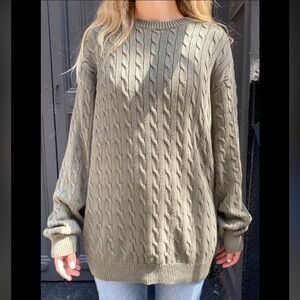 Brandy Melville Green Crew Neck Sweater